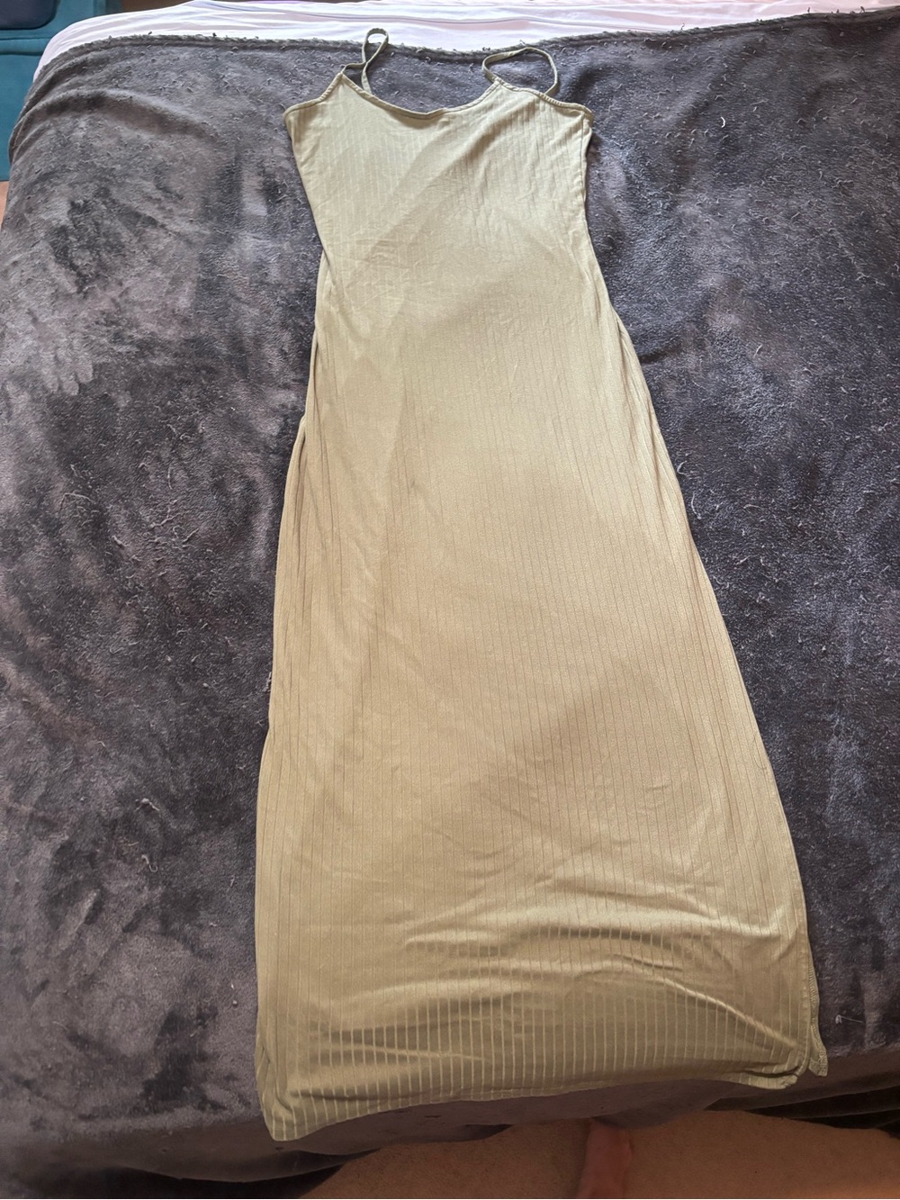 Olive Green Slip Maxi Dress